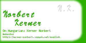 norbert kerner business card